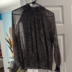 Tommy Hilfiger Black Paisley Women's Top NWT